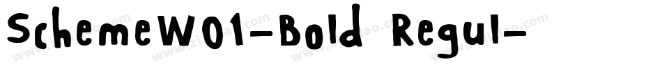 SchemeW01-Bold Regul字体转换